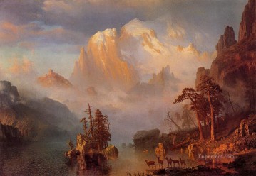  rocosa Lienzo - Bierstadt Albert Montañas Rocosas